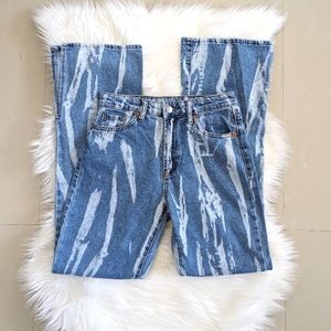 Bootcut Bleached Patterned Jeans